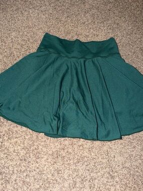 Women's Dark Teal Flared Skirt with shorts